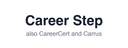 Plain text wordmark reading Career Step with the note also CareerCert and Carrus beneath it